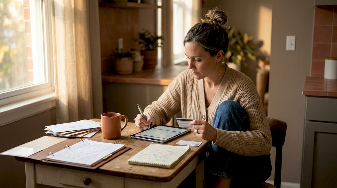 Woman preparing mental health paperwork