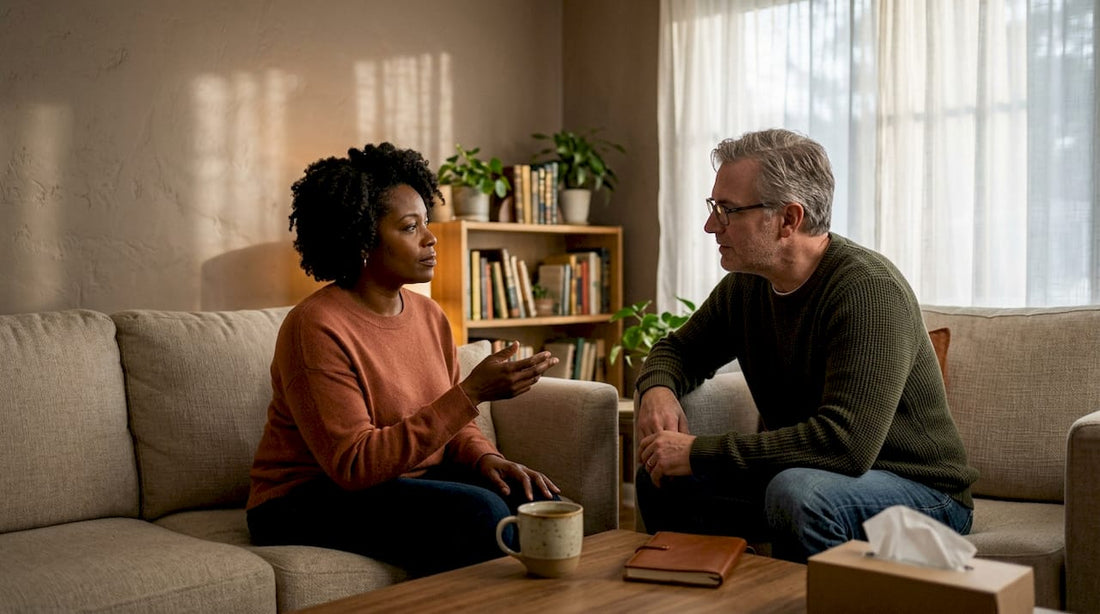Couple discussing ADHD effects in counseling