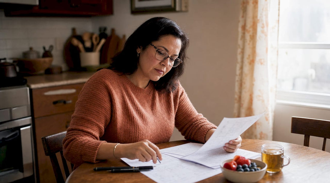 Woman reviewing ADHD treatment plan at home