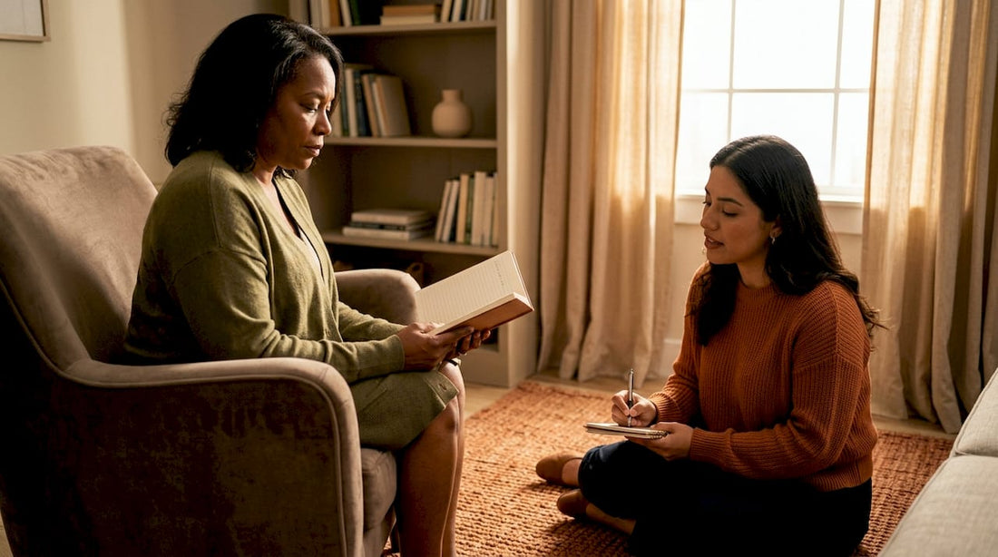 Therapist and client in counseling session