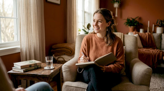 Therapist preparing for virtual depression therapy session