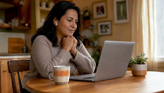 Woman using telehealth in Texas home
