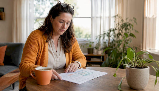 Clinician reviewing mental health care pathway document