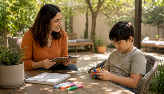 Therapist and child in ADHD treatment session