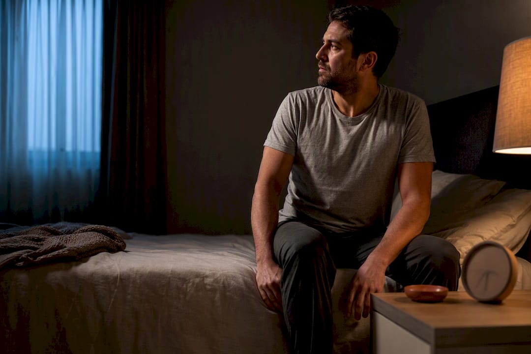 Adult awake after disrupted sleep