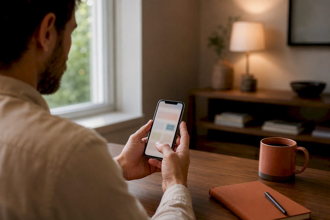 Adult booking a virtual psychiatric appointment